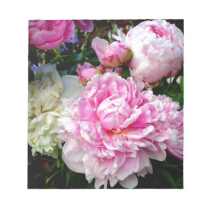 Pink and White Peonies Notepad