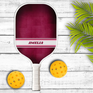 Pink and White Personalized Pickleball Paddle