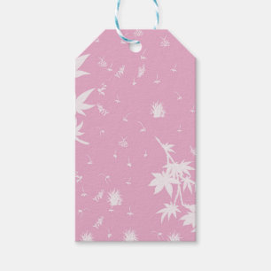 Pink and White Plants Gift Tags