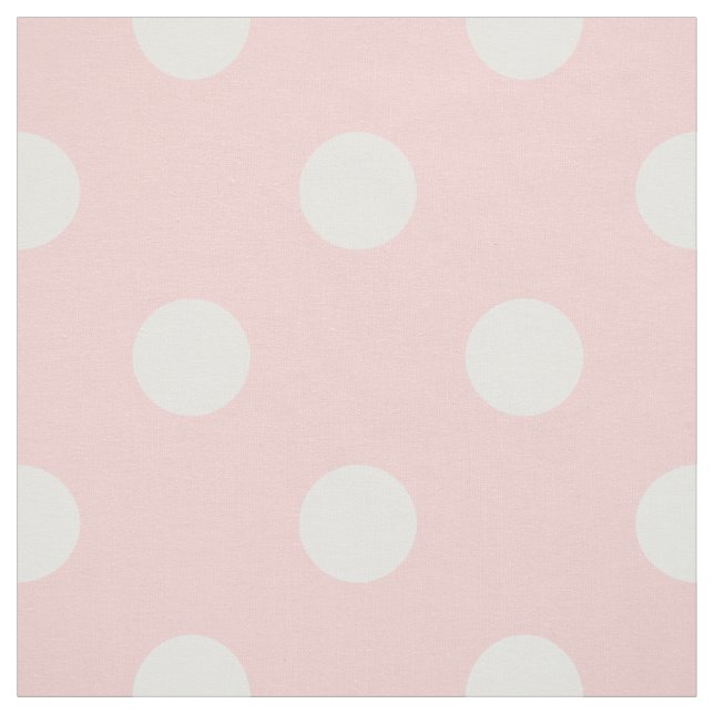 Pink and White Polka Dot Pattern Fabric (Swatch)