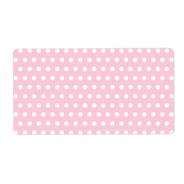 Pink and White Polka Dot Pattern. Spotty. (Front)