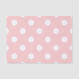 Pink and White Polka Dot Pattern Tissue Paper