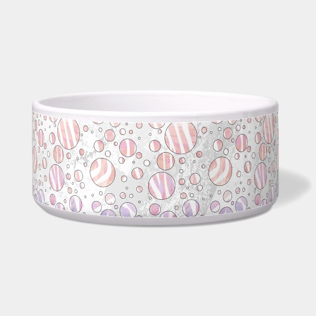 Pink and White Polka Dot Zebra (Right)