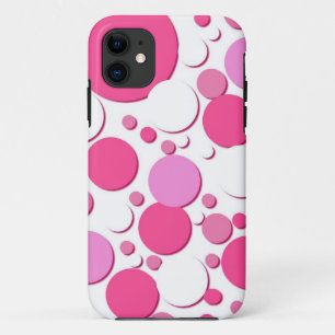 Pink and white polka dots Case-Mate iPhone case