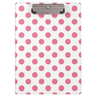 Pink and white polka dots clipboard