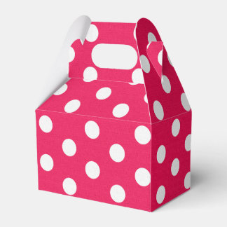 Pink And White Polka Dots Favour Box