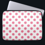 Pink and white polka dots laptop sleeve<br><div class="desc">Pink and white polka dots</div>