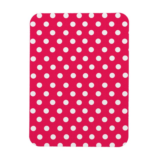 Pink And White Polka Dots Magnet (Vertical)
