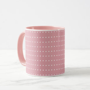 Pink and White Polka Dots Mug