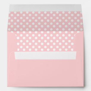 Pink and White Polka Dots with Return Address Envelope