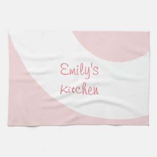 Pink and White Pretty Tea Towel