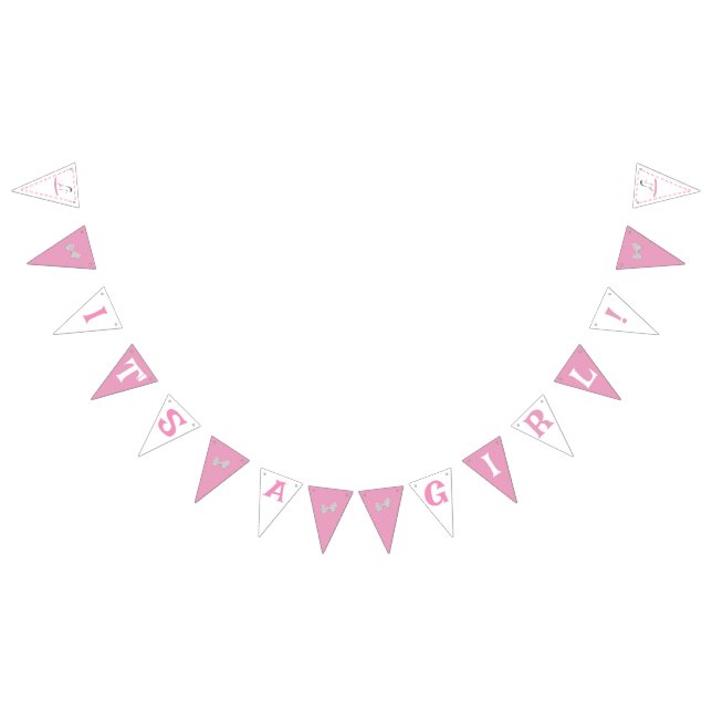 Pink and White Rocking Horse Bunting (All)