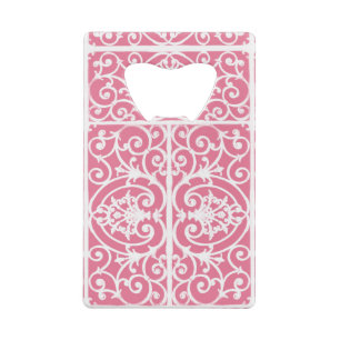 Pink and white scrollwork