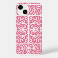 Pink and white scrollwork