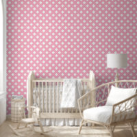 Pink and White Shabby Chic Lattice Pattern