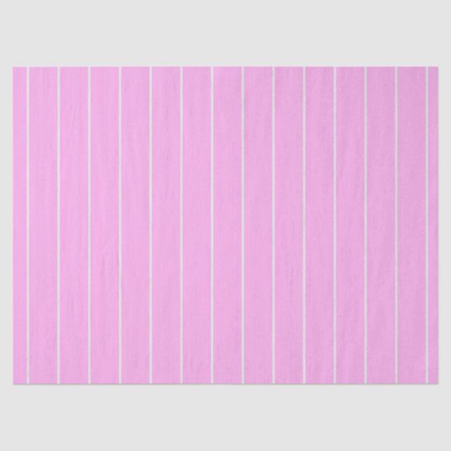 PInk and White Stripe Pattern Tissue Paper (Front)