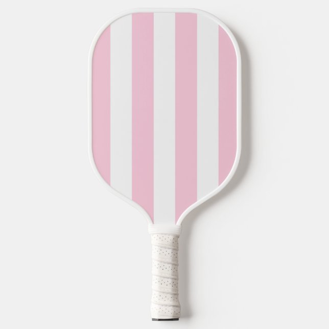 Pink and White Striped | Cabana Pickleball Paddle (Front)