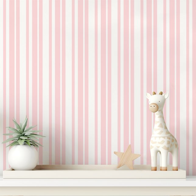 Pink and White Striped Wallpaper (Creator Uploaded)