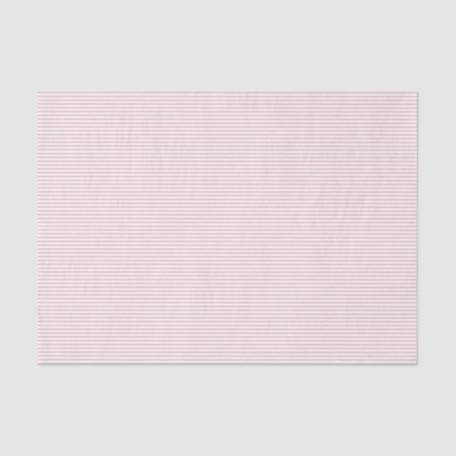 Pink and White Stripes | Customise The Colour Tissue Paper (Front)