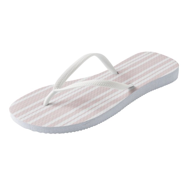 pink and white stripes jandals (Angled)