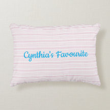 Pink and white stripes squared