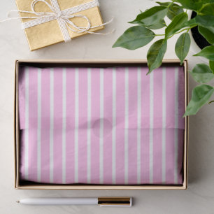 Pink and White Stripes Tissue Paper