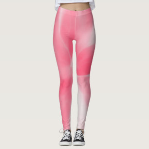 Pink and white tie-dye leggings