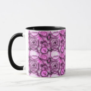Pink and White Tie Dye Swirl Pattern Mug