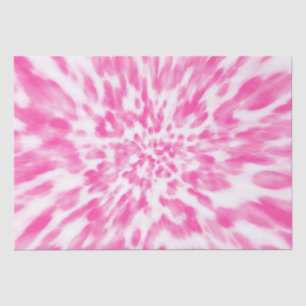 pink and white tie-dyed tissue paper