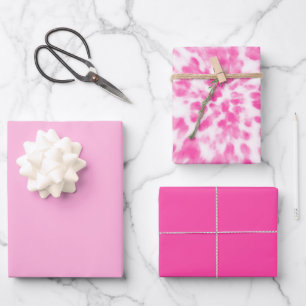pink and white tie-dyed  wrapping paper sheet