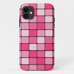 Pink and White Tile Squares Case-Mate iPhone Case