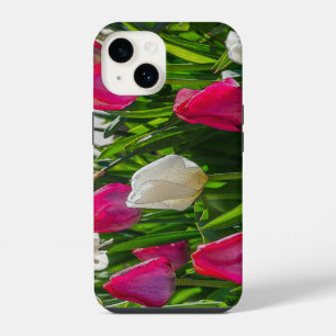 Pink And White Tulips Painterly iPhone Case