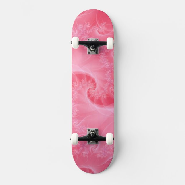 Pink and White Twist Skateboard (Front)