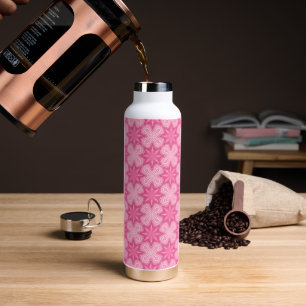 Pink And White Water Bottle