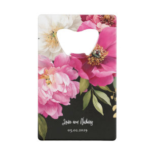 Pink and White Watercolor Peony Floral Wedding