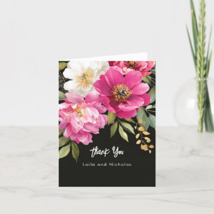 Pink and White Watercolor Peony Wedding Cards