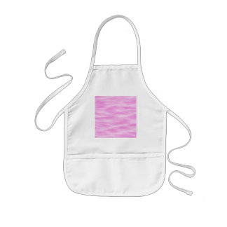 Pink and White Wavy Pattern. Kids Apron