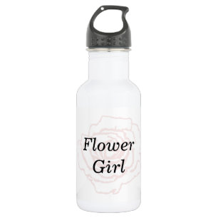 Pink and White Wedding Rose 532 Ml Water Bottle
