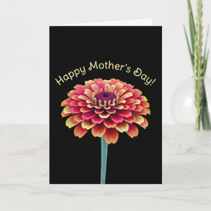 Pink and Yellow Bright Flower Mother's Day Card
