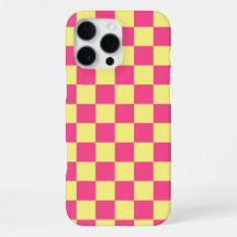 Pink and Yellow Chequered Print