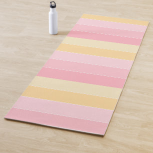 Pink And Yellow Colours Fitness Sport Template Yoga Mat