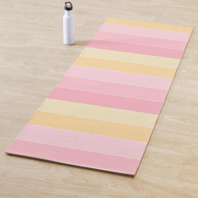 Pink And Yellow Colours Fitness Sport Template Yoga Mat (In Situ)