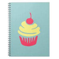 Pink and Yellow Cupcake with Cherry On Top