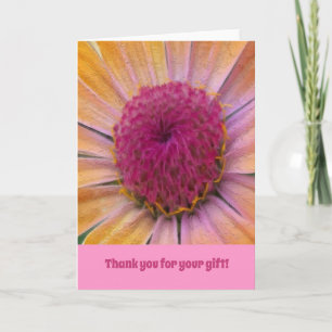Pink and Yellow Dahlia Flower Art greeting card