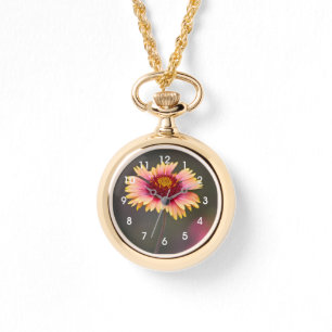Pink and Yellow Desert Daisy Watch
