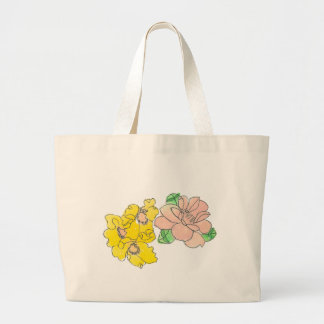 Pink and Yellow Floral Tote