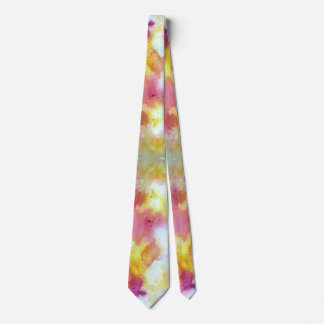 Pink and Yellow Flow H Pattern Tie