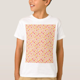 Pink and yellow flower pattern T-Shirt