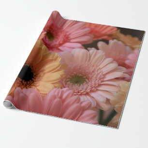 PINK AND YELLOW FLOWERS IN CLOSE UP PHOTOGRAPHY WRAPPING PAPER