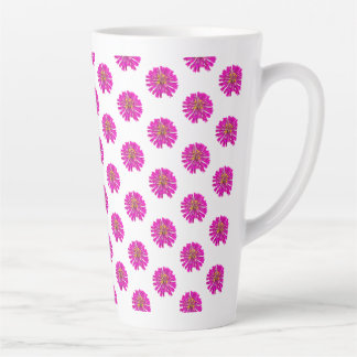 Pink and Yellow Flowers Latte Mug